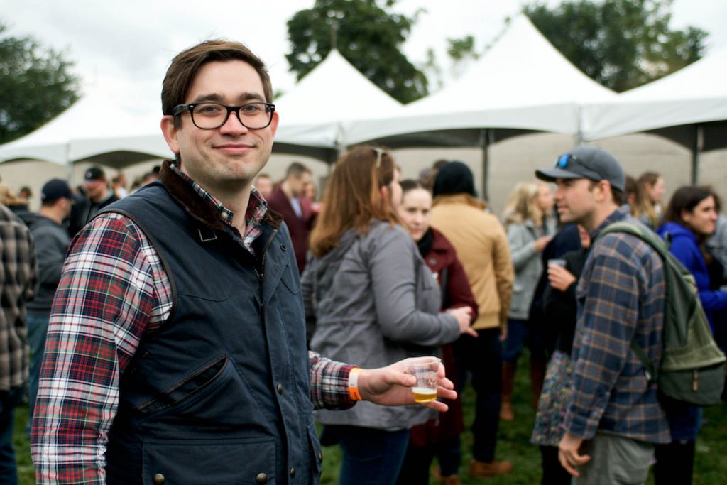 Voter Mood under Millenials in Conshohocken, PA Jonathan Gorman, 31, a Democrat from Conshohocken, says the makeup of the Supreme Court is the biggest motivator for him to vote in the midterm election. Gorman attended the Conshohocken Beer Festival, on Saturday. (Bastiaan Slabbers for WHYY)
