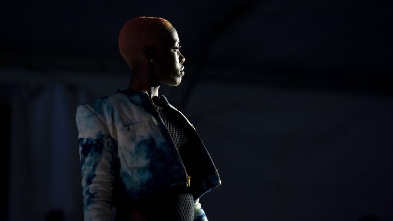 A model poses