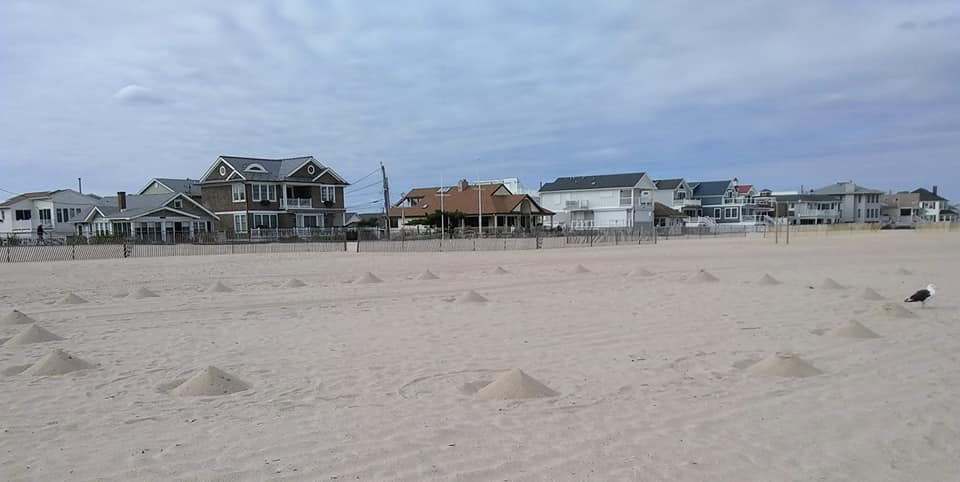43099901_2444208648930294_4900269797373116416_n Some of the sand piles on the beach in Point Pleasant Beach. (Photo: Jerry Meaney/Barnegat Bay Island, NJ via Facebook)