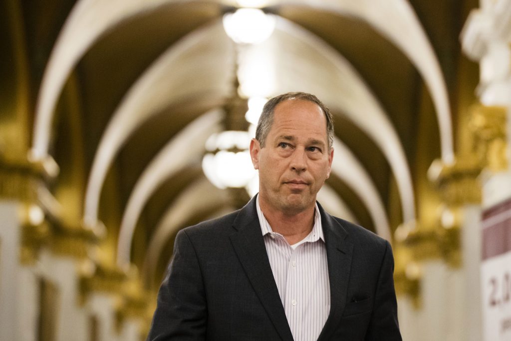 Pennsylvania Budget Senate President Pro Tempore Joe Scarnati, (R-Jefferson), walks through the Pennsylvania Capitol. (Matt Rourke/AP Photo)