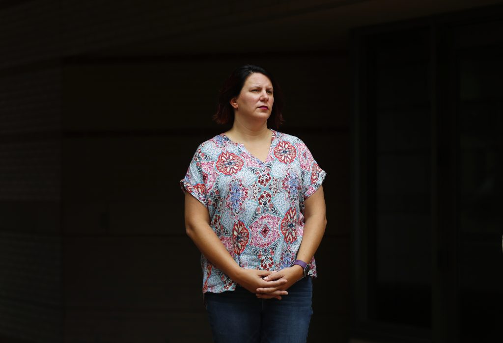 Sarah Zuidema In this Friday, Aug. 24, 2018 photo, Sarah Zuidema, a former Bethany Christian Services supervisor, poses in Grand Rapids, Mich. As the agency started receiving more Central American children, several former Bethany social workers said they were encouraged to recruit new foster families at the agency’s traditional base, the Christian Reformed Church, and other local churches. (Paul Sancya/AP Photo)