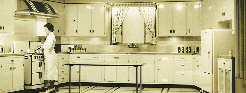 First-Demo-Kitchen-1941 Dorcas Reilly in the Campbell's Test Kitchen, 1948. (Image courtesy of Campbell's)