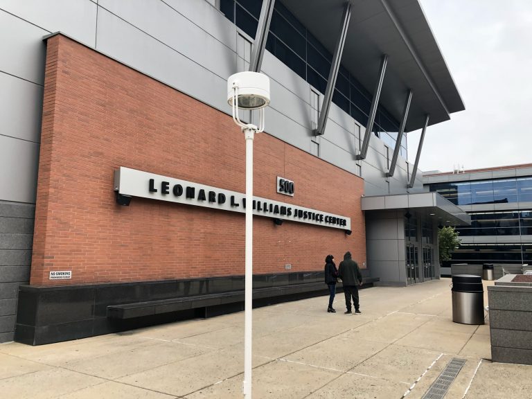 A 12-member jury are deliberating charges against inmates allegedly involved in a prison riot (Cris Barrish/WHYY)
