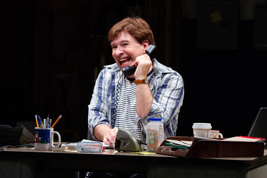 IMG_3363 Kraig Swartz portrays 40 characters in Delaware Theatre Company's 2018 production of