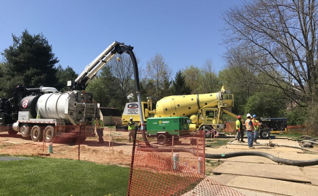 IMG_7129-e1532710777182-1920×1185 Construction on the Mariner East 2 pipeline has faced myriad problems, including damaged water supplies and sinkholes in a residential neighborhood in Chester County. (Marie Cusick / StateImpact Pennsylvania)