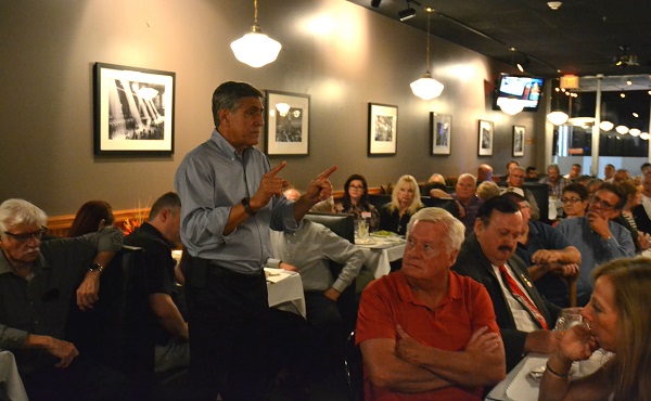 Lou-cropped-WITF Republican U.S. Rep. Lou Barletta speaks to supporters at Alfredo's Pizza & Restaurant in Scranton, Lackawanna County, Tuesday Oct. 9, 2018. (Brett Sholtis/WITF)