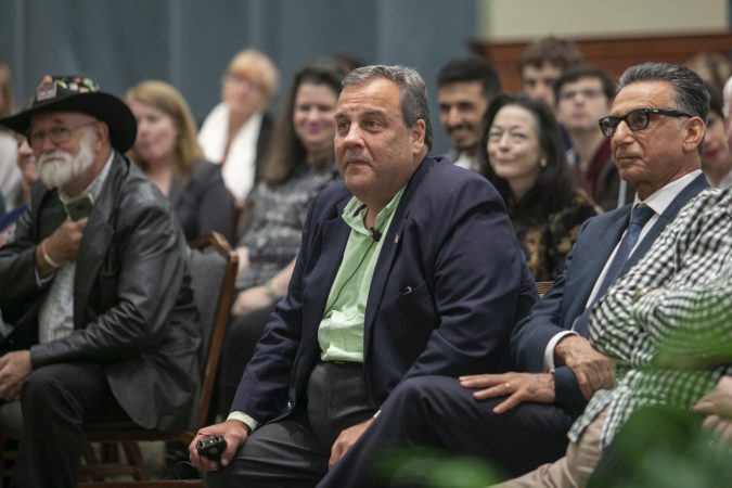 Glassboro, NJ - OCTOBER 18, 2018: Former New Jersey Governor Chris Christie appear for the first time since leaving office at an event titled The Future of the Republican Party at Rowan University. (Miguel Martinez for WHYY)