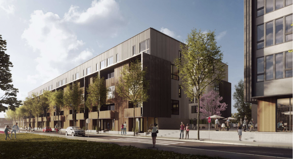 A rendering of a proposed 2201 E. Somerset St. condo development submitted to Philadelphia's Civic Design Review board. (Atrium Design Group)