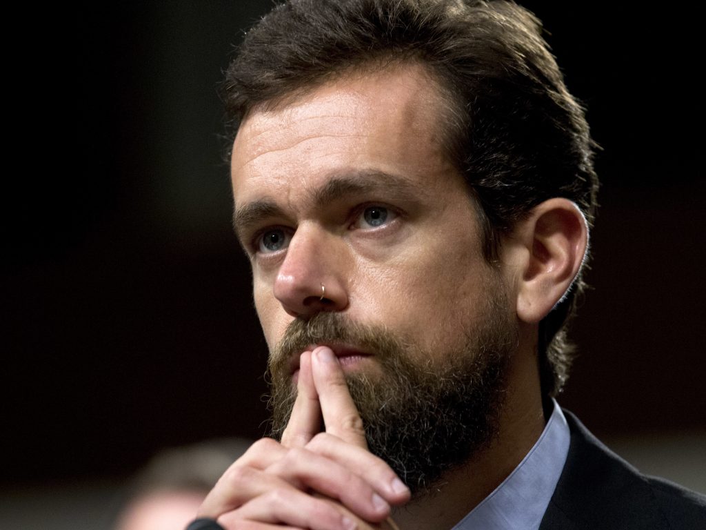 Twitter CEO Jack Dorsey testifies before the Senate Intelligence Committee hearing on ‘Foreign Influence Operations and Their Use of Social Media Platforms’ on Capitol Hill, Wednesday, Sept. 5, 2018, in Washington. Twitter CEO Jack Dorsey testifies before the Senate Intelligence Committee hearing on 'Foreign Influence Operations and Their Use of Social Media Platforms' on Capitol Hill, Wednesday, Sept. 5, 2018, in Washington. (Jose Luis Magana/AP)