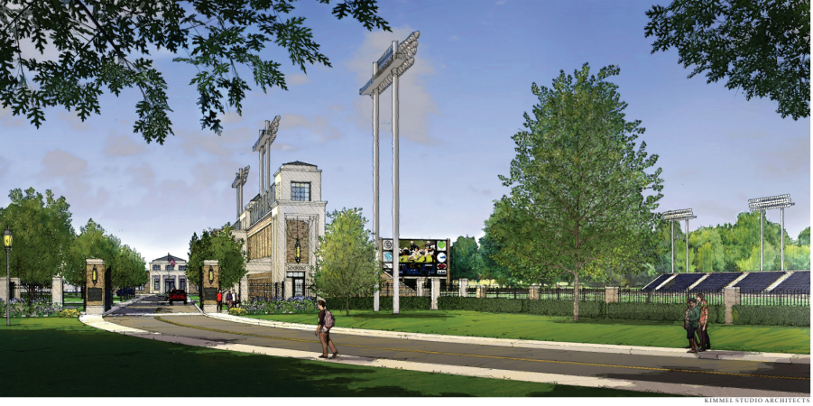 An artist's rendering shows what a renovated Baynard Stadium would look like following $15 million to $20 million in upgrades. (Courtesy of the city of Wilmington)