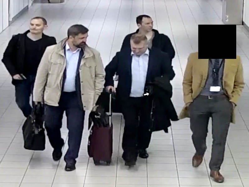 Four Russian intelligence officers who had entered the Netherlands under diplomatic passports were escorted out of the country after they were found to be carrying out a cyber attack on the OPCW chemical weapons watchdog. Four Russian intelligence officers who had entered the Netherlands under diplomatic passports were escorted out of the country after they were found to be carrying out a cyber attack on the OPCW chemical weapons watchdog. (Dutch Defense Ministry)