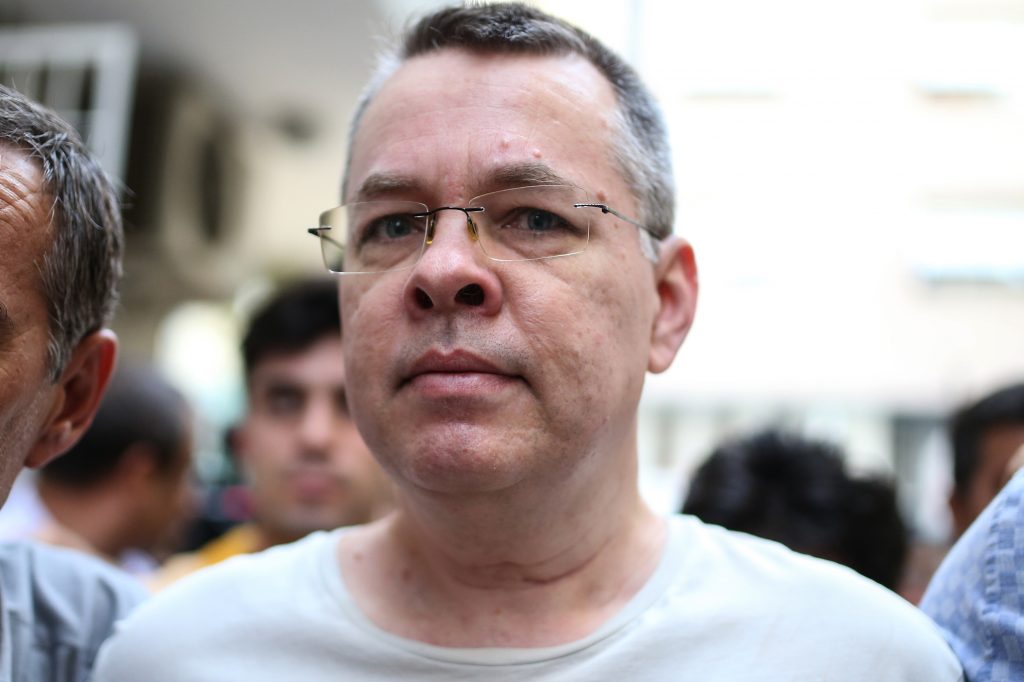 Andrew Brunson, shown here in July, was one of thousands arrested in Turkey after a failed coup attempt in 2016. U.S. pastor Andrew Brunson, shown here in July, is being released from house arrest. (AFP/Getty Images)
