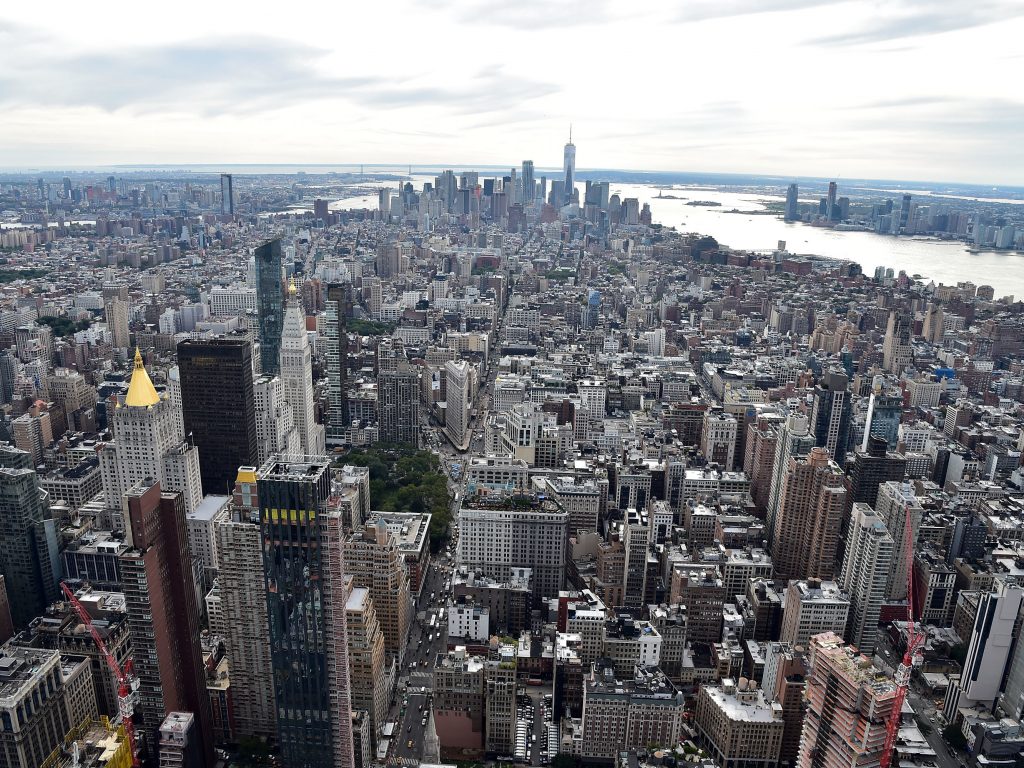 A view of New York City from the Empire State Building on Tuesday. The city just had its first weekend without a single shooting in at least 25 years. A view of New York City from the Empire State Building on Tuesday. The city just had its first weekend without a single shooting in at least 25 years. (Theo Wargo/Getty Images)