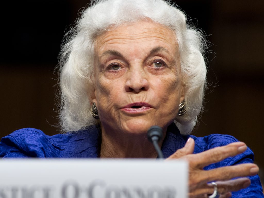 Former Supreme Court Justice Sandra Day O’Connor says she has been diagnosed with “dementia, probably Alzheimer’s disease.” She’s seen here in 2012. Former Supreme Court Justice Sandra Day O'Connor says she has been diagnosed with