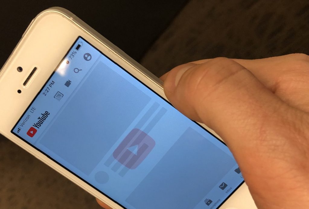 iphone youtube (photo credit: Marty Moss-Coane)