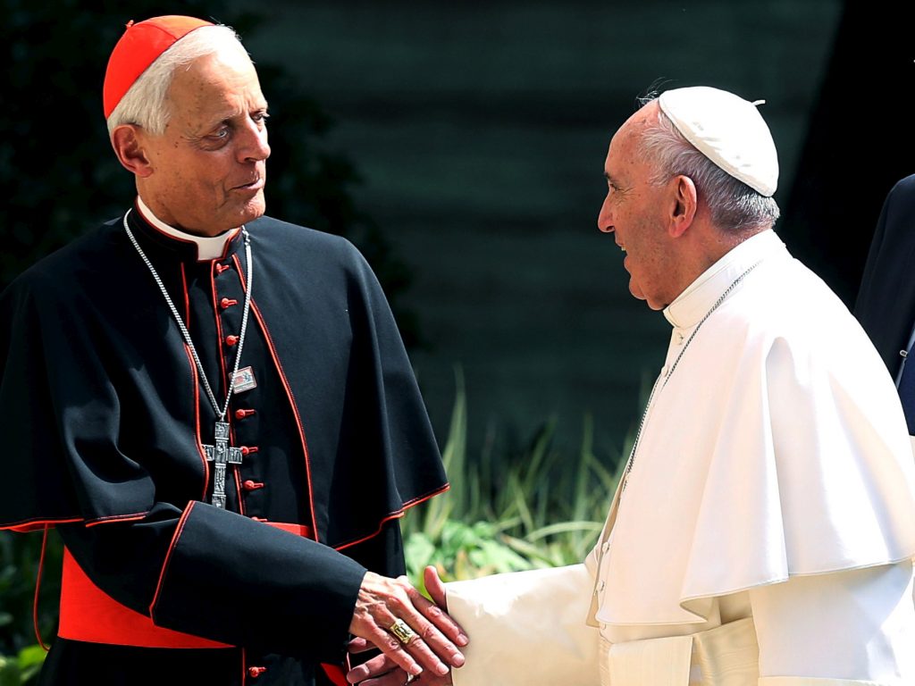 Pope Francis has accepted the resignation of the Archbishop of Washington, Cardinal Donald Wuerl. The two are seen here during the pope’s visit to Washington, D.C., in 2015. Pope Francis has accepted the resignation of the Archbishop of Washington, Cardinal Donald Wuerl. The two are seen here during the pope's visit to Washington, D.C., in 2015.