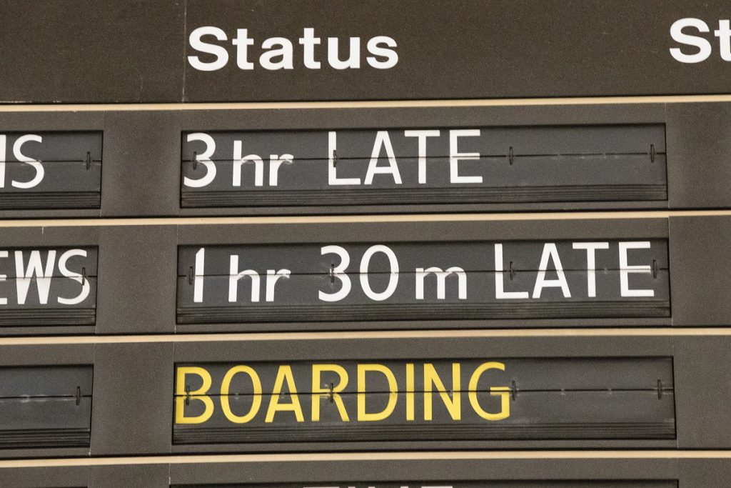 Train Station Departing Departures Board