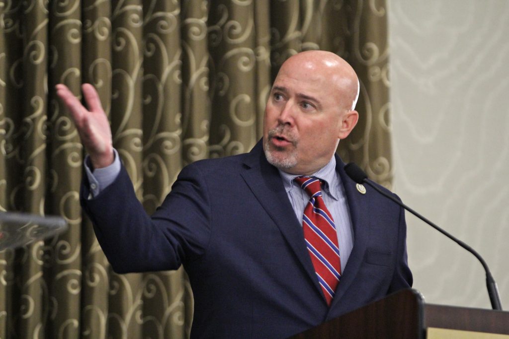 2018 07 31-e lee-tom macarthur-new jersey mount laurel westin-3rd congressional debate U.S. Rep Tom MacArthur, a Republican, is running for re-election in New Jersey's 3rd District. (Emma Lee/WHYY)