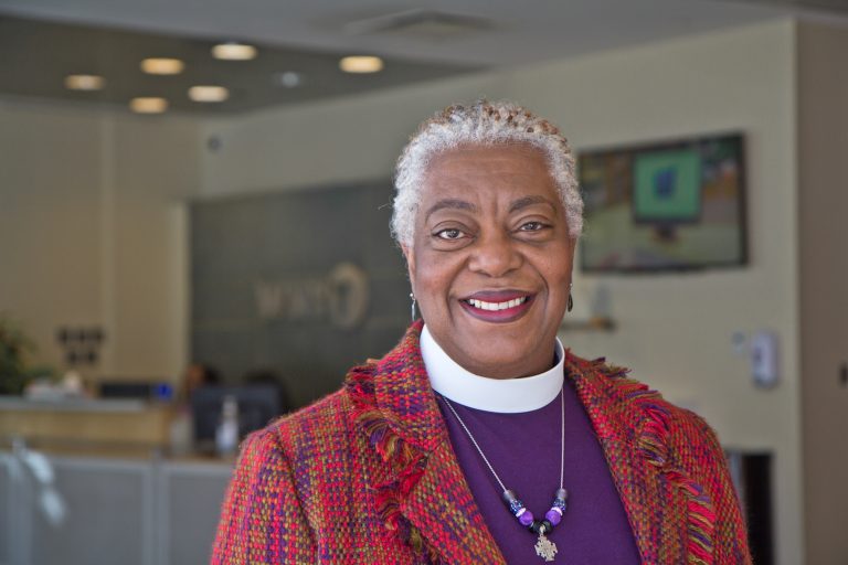 Bishop Patricia Ann Curtis Davenport is the first African-American woman to become a bishop of the Southeastern Pennsylvania Evangelical Lutheran Church in America. (Kimberly Paynter/WHYY)