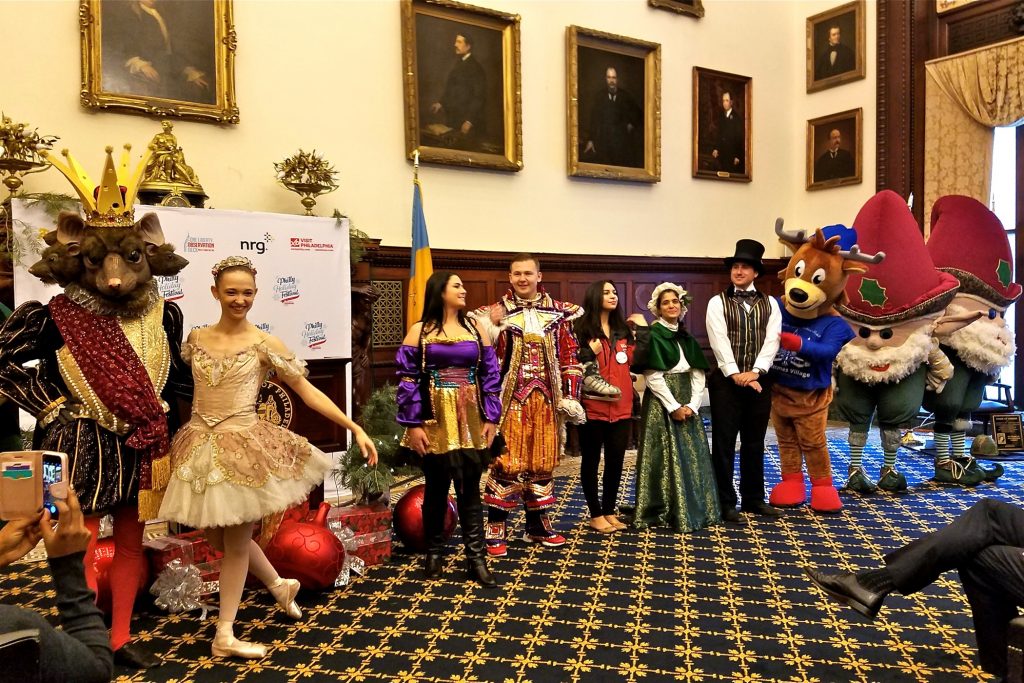 2018 11 09-p crimmins-philadelphia city hall-holiday programming Philadelphia announces its holiday programming during an event in the Mayor's Reception Room at City Hall. (Peter Crimmins/WHYY)