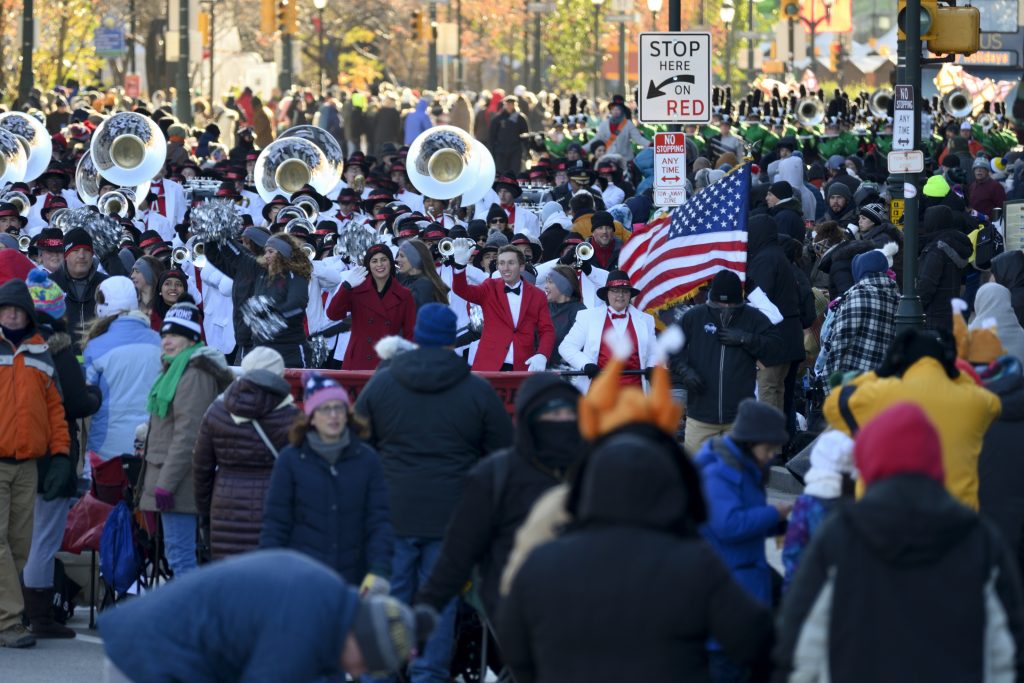 99th Annual Thanksgiving Day Parade Most of the balloons remained grounded and only participated in the televised part of the parade. (Bastiaan Slabbers for WHYY)