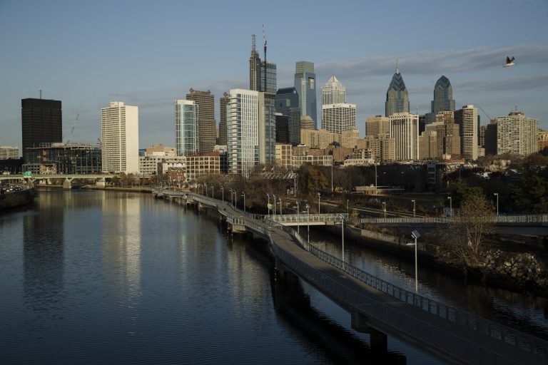Shown is the Schuylkill River and view of the Philadelphia skyline, Thursday, Nov. 30, 2017. (Matt Rourke/AP Photo)