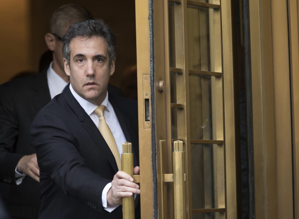 Michael Cohen In this Aug. 21, 2018, file photo, Michael Cohen leaves federal court, in New York. (Mary Altaffer/AP Photo, File)