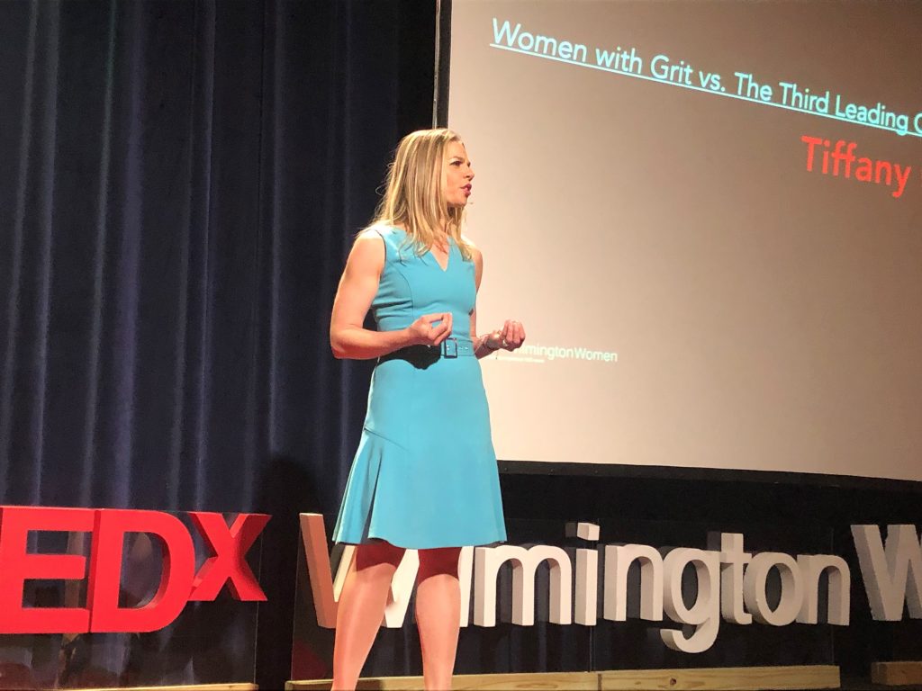 Tiffany Gwilliam Two-time cancer survivor Tiffany Gwilliam told the TEDx Wilmington audience Friday never to hesitate to tell a medical professional,