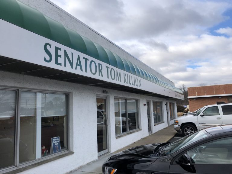A Delaware County district office for state Sen. Tom Killion is seen in this photo taken on Wednesday Nov. 28, 2018. (Ed Mahon / PA Post)