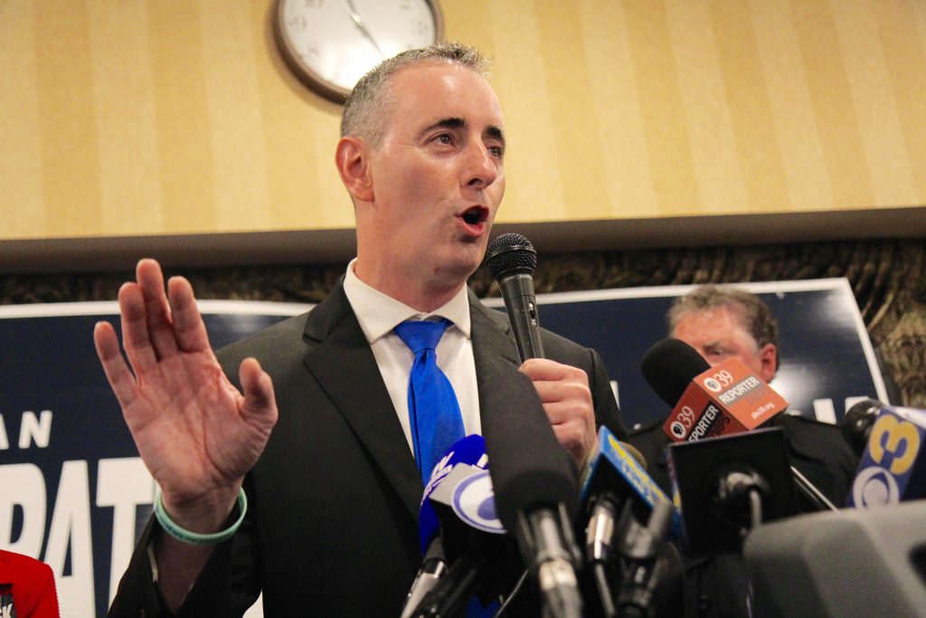 IMG_2602 Republican congressman Brian Fitzpatrick of Pa.’s 1st District. (Kimberly Paynter/WHYY)