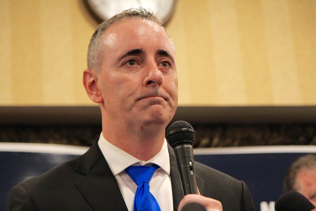 IMG_2607 U.S. Rep. Brian Fitzpatrick has asked Pennsylvania Gov. Tom Wolf for a thorough review of the environmental impact of renewed mining at the Rockhill Quarry in Upper Bucks County. (Kimberly Paynter/WHYY)