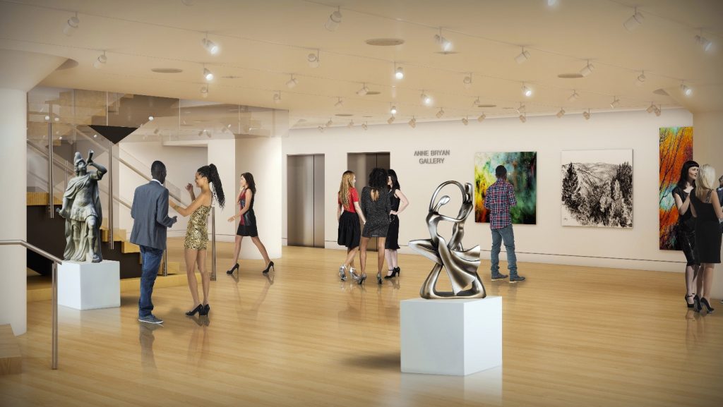 Student Art Gallery Rendering An architect's rendering of the proposed Anne Bryan Gallery at the Pennsylvania Academy of Fine Arts. (Courtesy of PAFA)