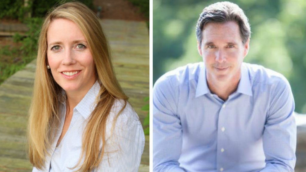 Treasurer twowaytwo Colleen Davis (D) is challenging incumbent Treasurer Ken Simpler (R). (Courtesy Davis, Simpler campaigns)
