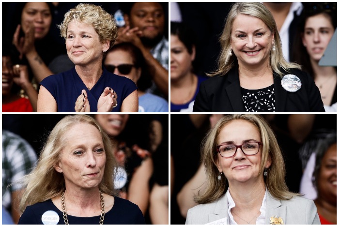 Women ep from top left to bottom right: Chrissy Houlahan, Susan Wild, Mary Gay Scanlon, Madeleine Dean