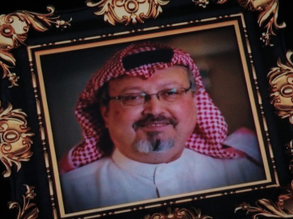President Trump says the U.S. will remain a “steadfast partner” of Saudi Arabia, despite the killing of journalist Jamal Khashoggi, whose image was shown on a screen at a memorial earlier this month. President Trump says the U.S. will remain a