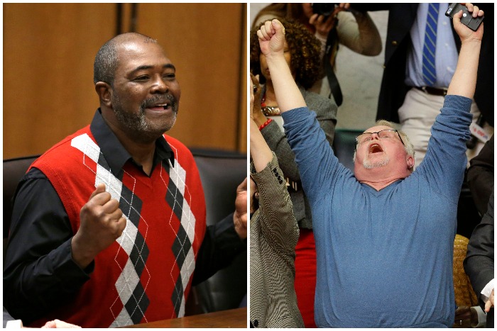 left to right: Kwame Ajamu, Kirk Bloodsworth (AP)