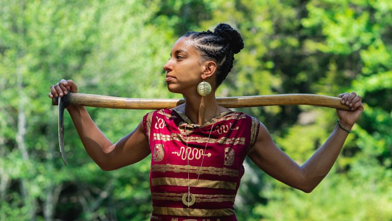 Leah Penniman made it her goal to start a farm for her neighbors, and to provide fresh food to refugees, immigrants and people affected by mass incarceration. (Jamel Mosely/NPR)