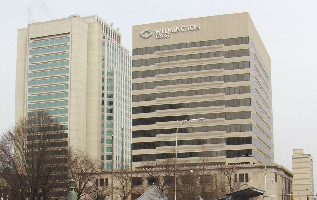 Wilmington Trust headquarters on Rodney Square in downtown Wilmington, Delaware. (Wikimedia Commons)