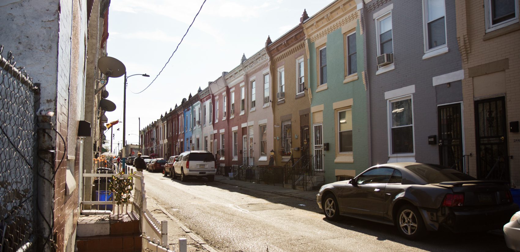 On this block of Waterloo Street in Kensington, the DA attempted to seize nearly one quarter of the properties between 2011 and 2015. (Kimberly Paynter/WHYY)
