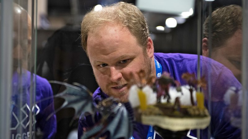 Jack McClintock, one of PAX Unplugged's volunteer 