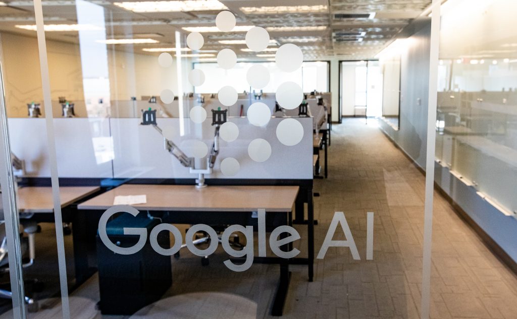 Google AI office space in Princeton, NJ The Google AI lab in Princeton. (Princeton University, Office of Communications, Denise Applewhite)