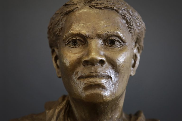 A bust of Harriet Tubman stands in the Harriet Tubman Underground Railroad Visitor Center, a stop on the Harriet Tubman Underground Railroad Byway, in Church Creek, Md. A group in Cape May, New Jersey, is planning a museum there in her honor. (AP Photo/Patrick Semansky)
