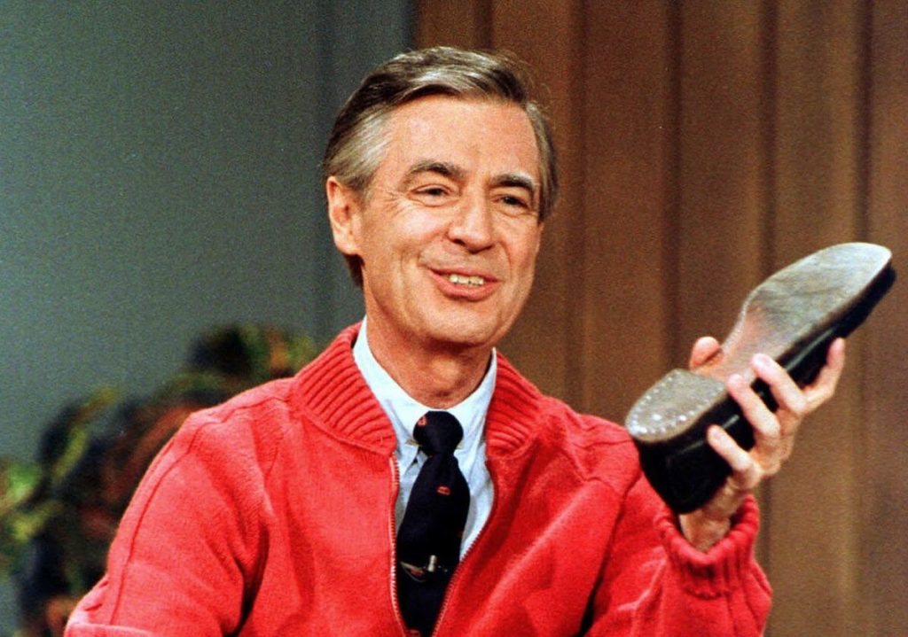 AP_18046691225896 Mr. Rogers, subject of the 2018 documentary Won't You Be My Neighbor, rehearsing for a taping of his television show Mr. Roger's Neighborhood in 1989. (AP Photo/Gene J. Puskar, File)