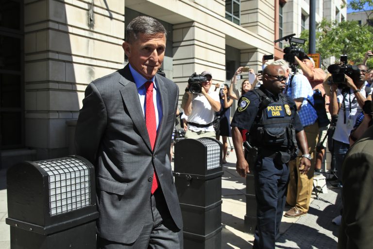 Former Trump national security adviser Michael Flynn leaves federal courthouse in Washington, Tuesday, July 10, 2018, following a status hearing. (Manuel Balce Ceneta/AP Photo)