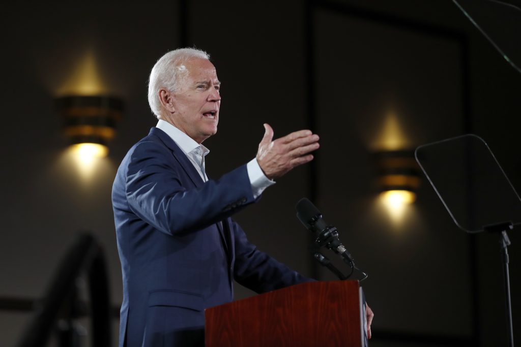 Election 2018 Senate McCaskill Former Vice President Joe Biden speaks during a campaign rally for incumbent Sen. Claire McCaskill, D-Mo., Wednesday, Oct. 31, 2018, in Bridgeton, Mo. (Jeff Roberson/AP Photo)