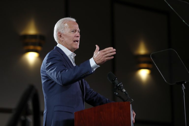 Former Vice President Joe Biden speaks during a campaign rally for incumbent Sen. Claire McCaskill, D-Mo., Wednesday, Oct. 31, 2018, in Bridgeton, Mo. (Jeff Roberson/AP Photo)