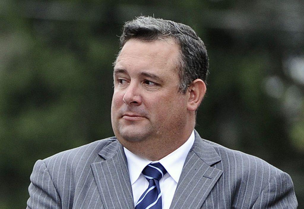 In this Sept. 10, 2013 file photo, Justin Clark is shown in Bridgeport, Conn. White House political director Bill Stepien and Justin Clark, the director of the office of public liaison, are leaving the administration to work on President Donald Trump's re-election campaign. (Jessica Hill/AP Photo)
