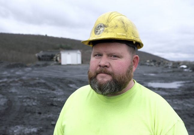 Charlie Gasperetti, of Mount Carmel, a loader operator with Blaschak Coal Corporation at the company's new pit mine. (Matt Smith for Keystone Crossroads)