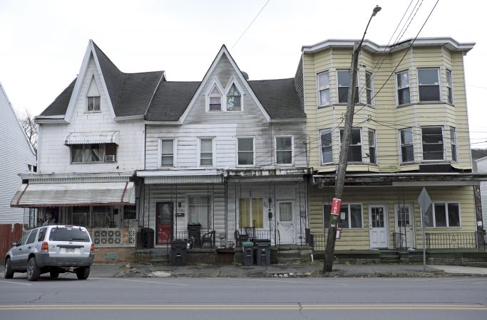A December day on the streets of Mahanoy City, Pennsylvania. (Matt Smith for Keystone Crossroads)