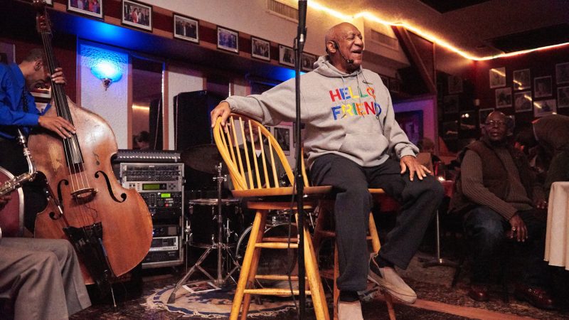 Bill Cosby makes a surprise stand-up appearance at LaRose Jazz Club in Philadelphia's Germantown neighborhood on Jan. 22, 2018. The comedian was later convicted of sexual assault charges and sentenced to three to 10 years in state prison. (Natalie Piserchio for WHYY)